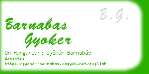 barnabas gyoker business card